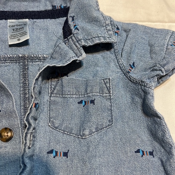 Carters 12 Mos Baby Boy Romper - Picture 3 of 5